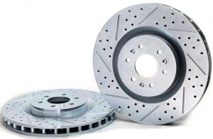 Cadillac CTS-V Brake Rotors (2) - Front - Baer Brakes - Claw Performance Slot & Drilled - `04-`07
